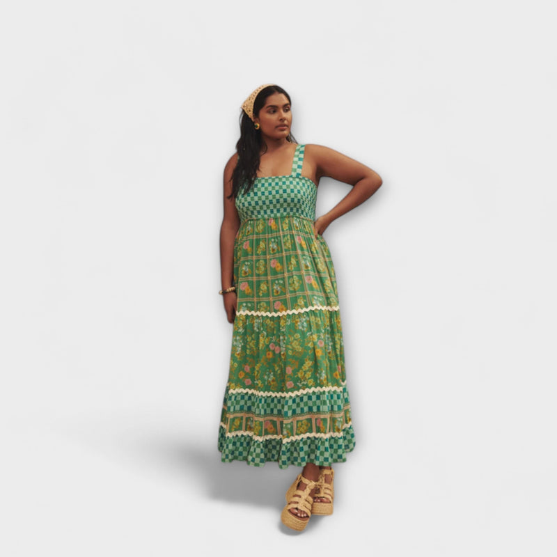 Basil - Boho Maxi Jurk in Zonnedromen