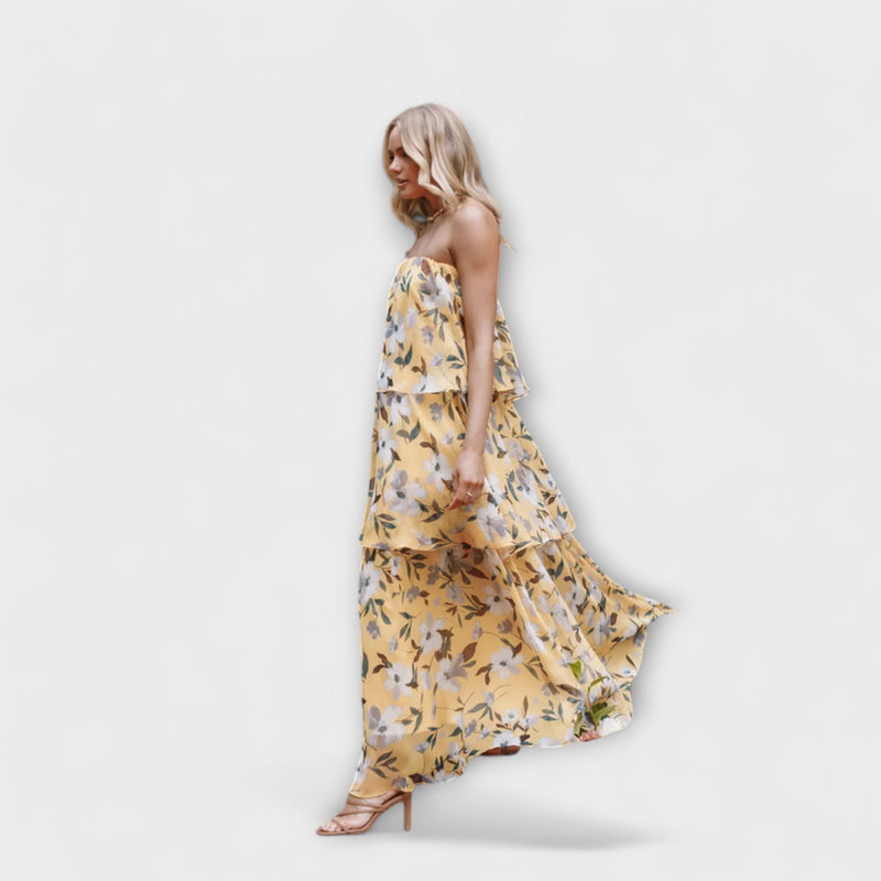 Imara - Gemakkelijke Zomer Strapless Jurk