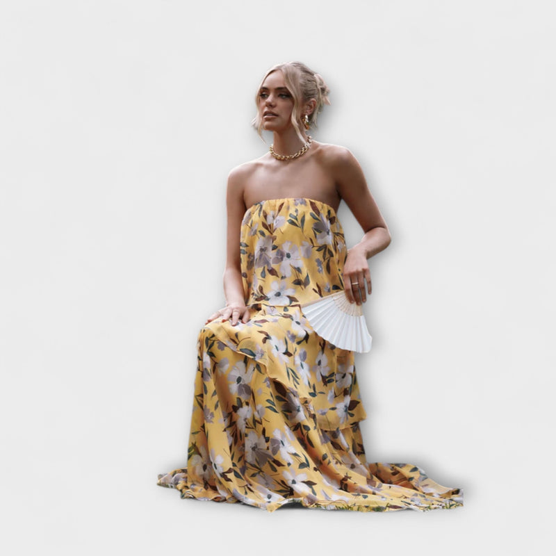 Imara - Gemakkelijke Zomer Strapless Jurk