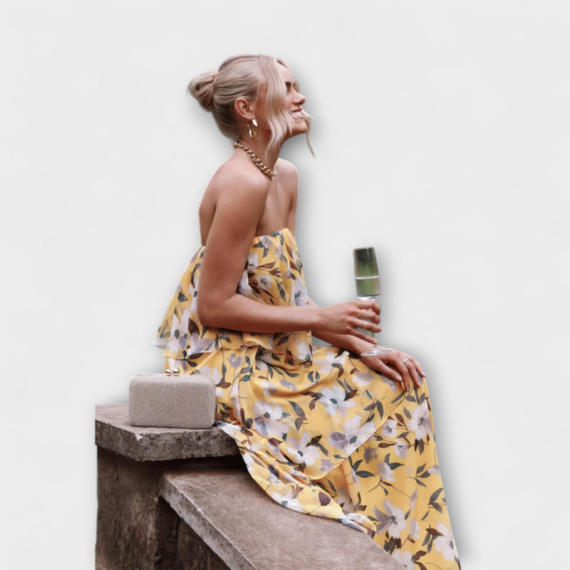 Imara - Gemakkelijke Zomer Strapless Jurk