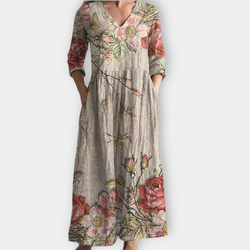 Liora - Bohemian Soft Rhythm Maxi Jurk