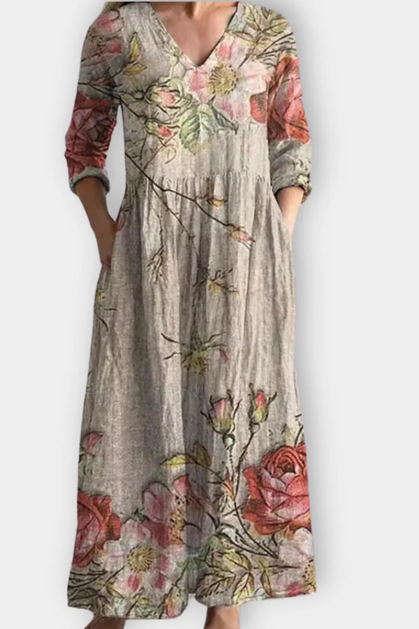 Liora - Bohemian Soft Rhythm Maxi Jurk