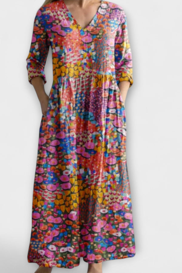 Juliet - Elegante Boho Maxi Jurk met Flatterende Flow
