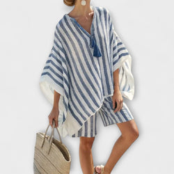 Lily - Oversized Blouse en Chique Shorts Set