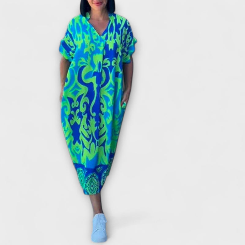 Gabriella – Flatterende Bloemenjurk voor een Perfecte Silhouette