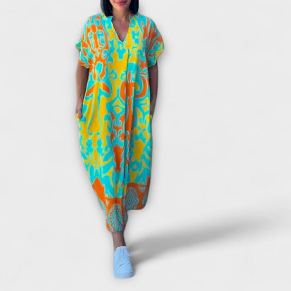Gabriella – Flatterende Bloemenjurk voor een Perfecte Silhouette