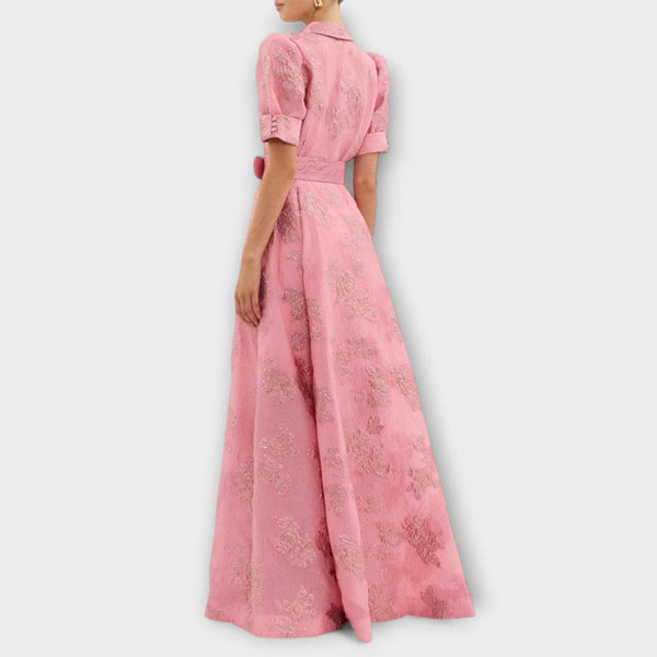 Aven - Vintage Roze Hoge Taille Blazer Jurk