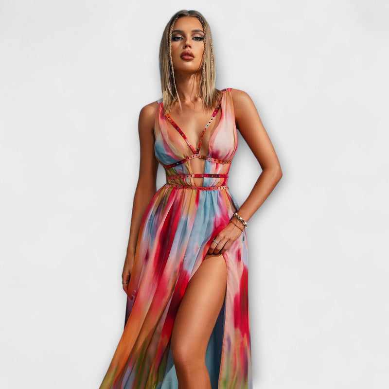 Freya - Geschilderde Maxi Jurk