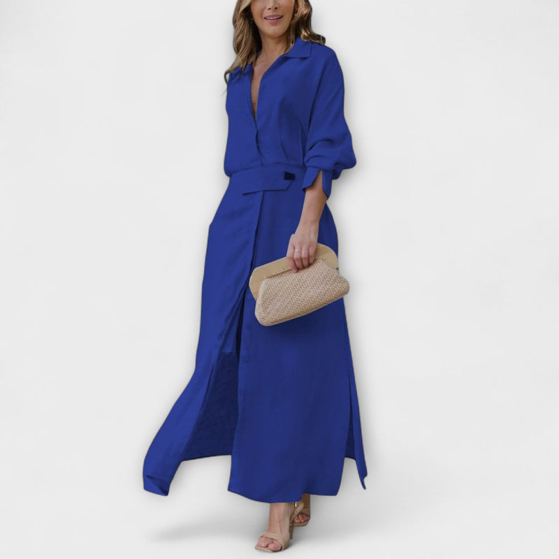 Jeanette - Maxi Jurk met V-Hals