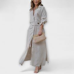 Jeanette - Maxi Jurk met V-Hals