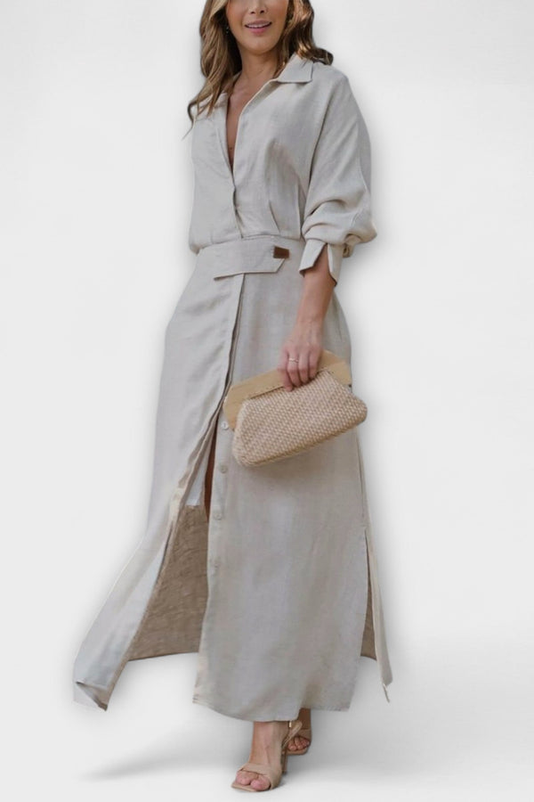Jeanette - Maxi Jurk met V-Hals