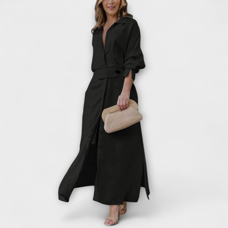 Jeanette - Maxi Jurk met V-Hals