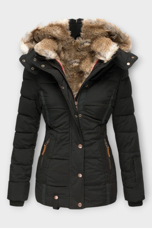 Emine - Gezellige Faux Fur Gevoerde Jas