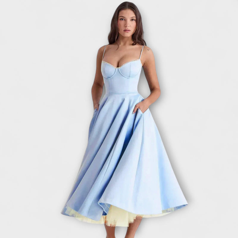 Minerva - Elegante Spaghetti Strap Prinsessenjurk