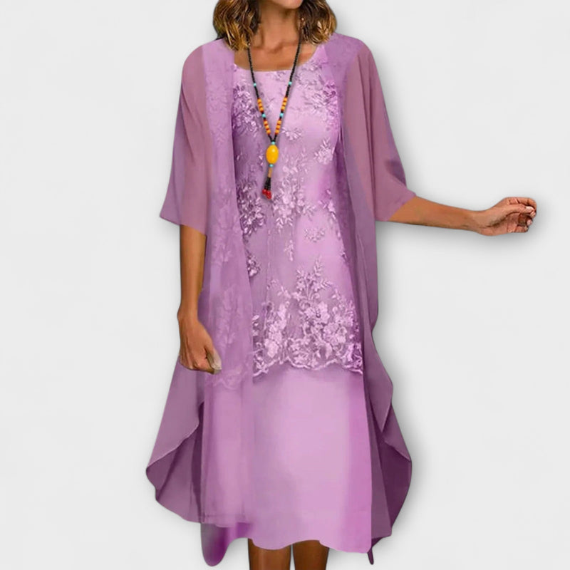 Danielle - Elegante Twee-Delige Chiffon Jurk