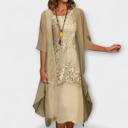 Danielle - Elegante Twee-Delige Chiffon Jurk