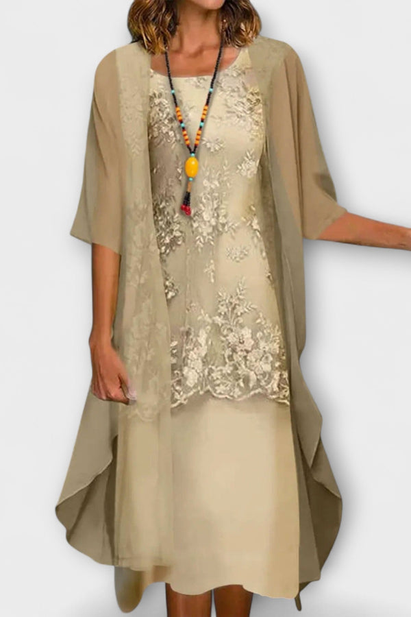 Danielle - Elegante Twee-Delige Chiffon Jurk