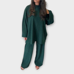 Ingrid - Plus Size Set - Geribbelde Stijl