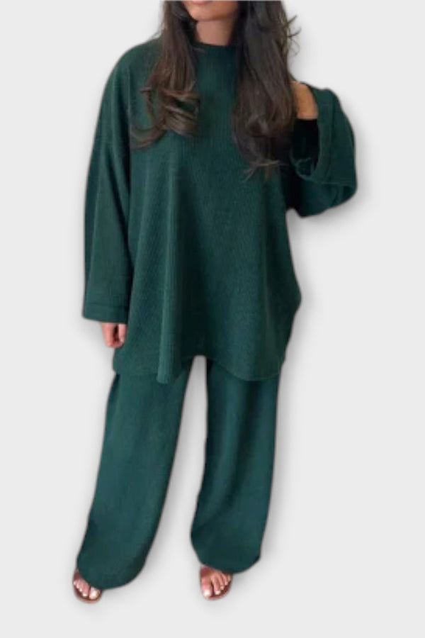 Ingrid - Plus Size Set - Geribbelde Stijl
