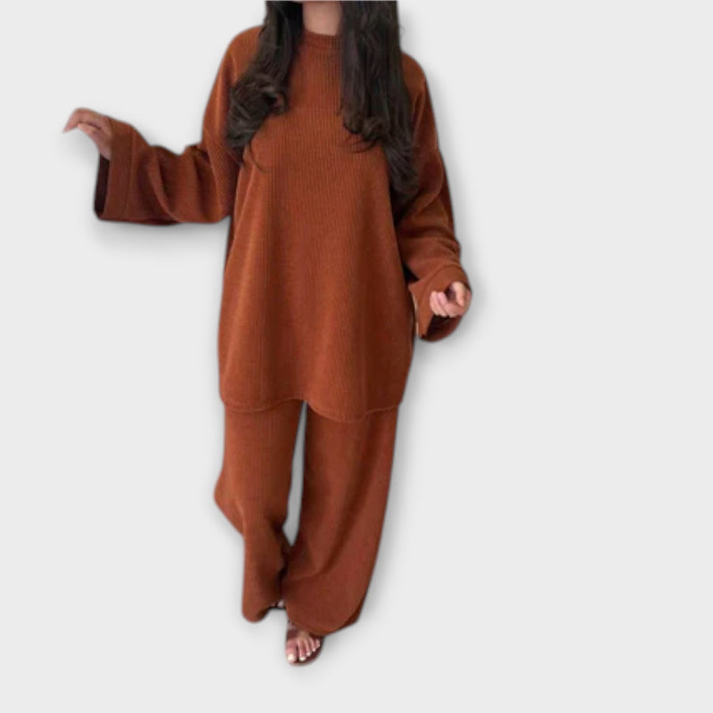 Ingrid - Plus Size Set - Geribbelde Stijl