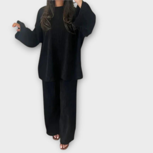 Ingrid - Plus Size Set - Geribbelde Stijl