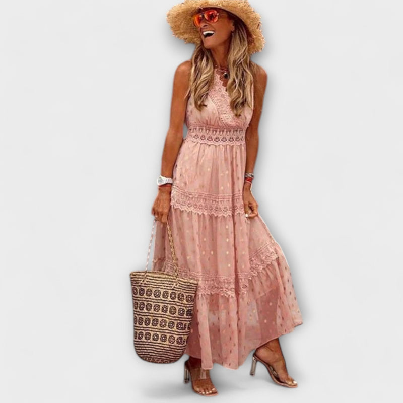 Lola - Maxi Jurk met Boho Kant