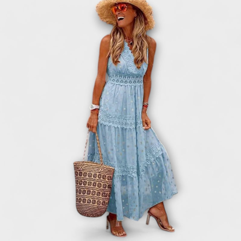 Lola - Maxi Jurk met Boho Kant