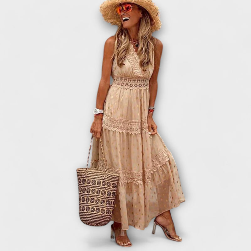 Lola - Maxi Jurk met Boho Kant