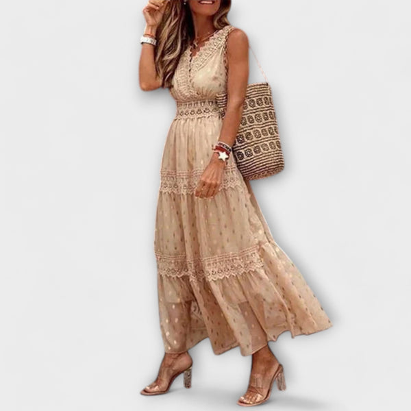 Maxi Jurk met Boho Kant