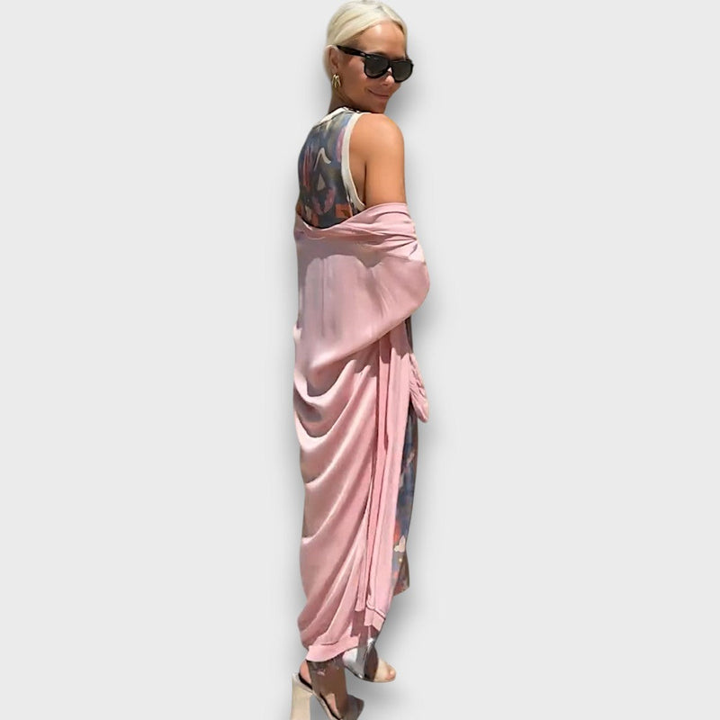 Elveria – Maxi Jurk met Bijpassende Cardigan