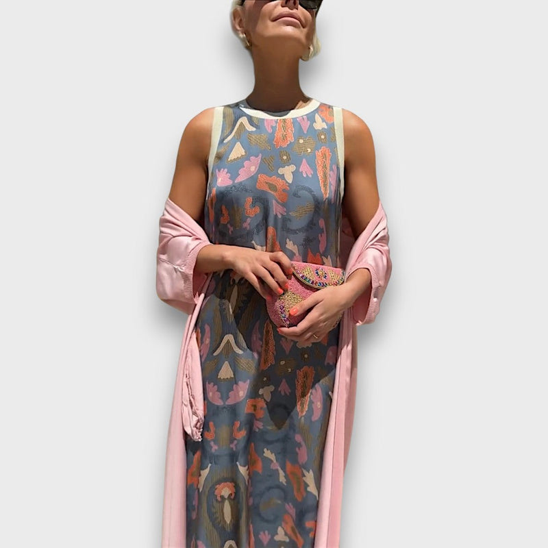 Elveria – Maxi Jurk met Bijpassende Cardigan