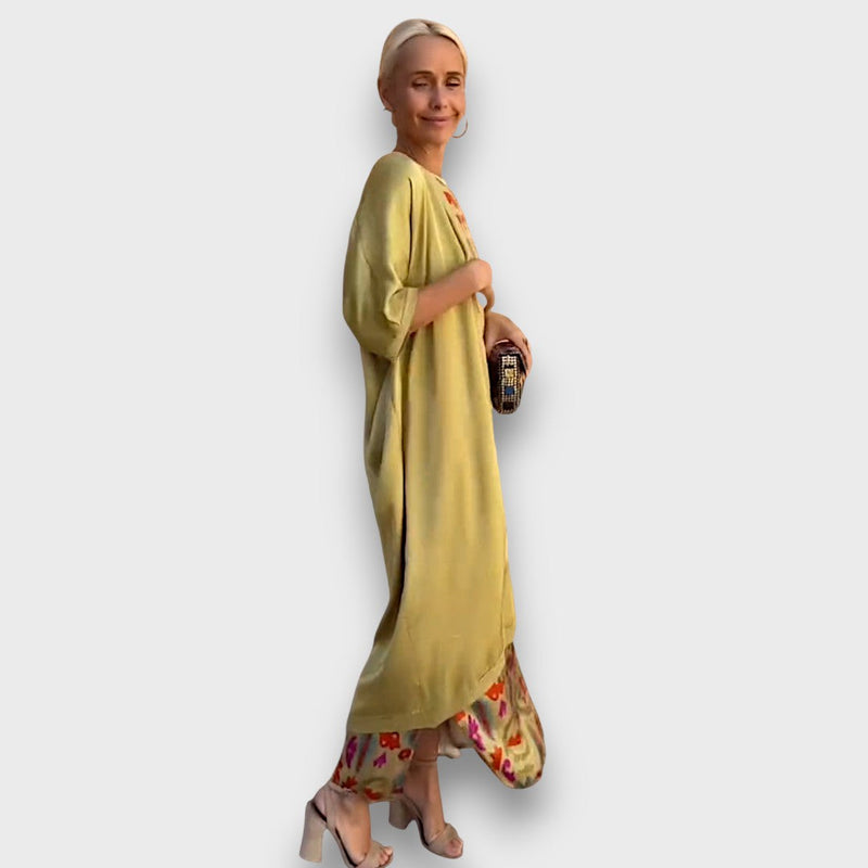 Elveria – Maxi Jurk met Bijpassende Cardigan