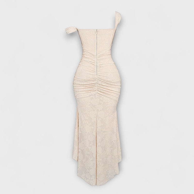 Renske - Lange Jurk met Elegante en Verfijnde Korset