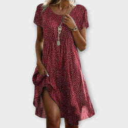 Rachel - Bohemian Vintage Bloemen V-Hals Jurk